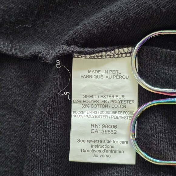 Theory Kolma Cardigan Womens S Black LS Cocoon Open Cotton Blend Pockets Capsule - Picture 11 of 16